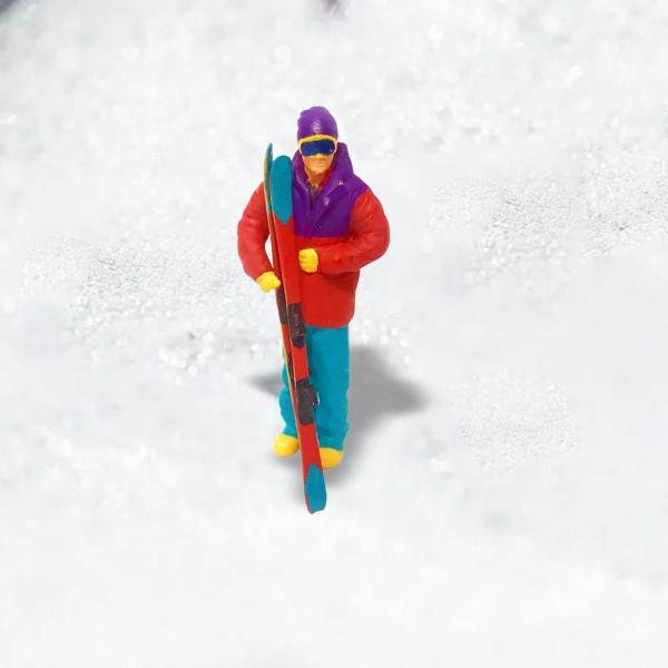 レジン1/87スキーフィギュア風景フィギュアシーンアクセサリー赤青
