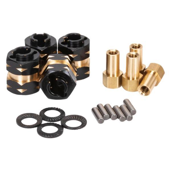 真ちゅう製ホイール六角ハブ、アキシャルSCX24用ホイールロックナットAXI90081アップグレード...