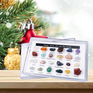 ジェムストーン 宝石鉱物標本45種 コレクション贈り物プレゼント