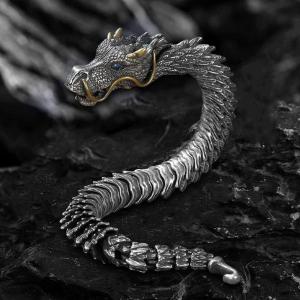 レトロ ドラゴン スケール ブレスレット ヒッ...の詳細画像2