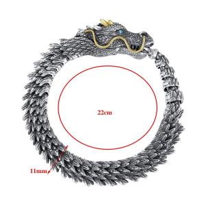 レトロ ドラゴン スケール ブレスレット ヒッ...の詳細画像3