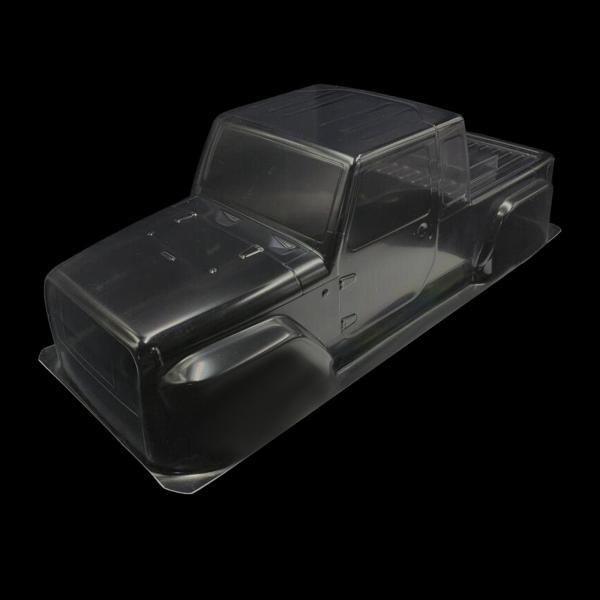 12.32インチ RCクローラーカーボディシェル、カバーRCトラッククリアボディ、未塗装DIYリアル...