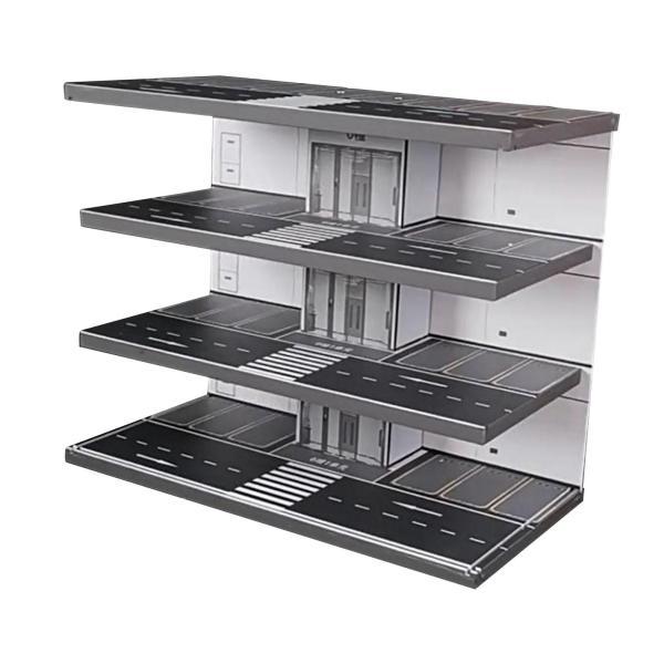 1:64 駐車場グッズ背景アクリルダイキャストカーディスプレイ車両ガレージショーケースモデルカージオ...