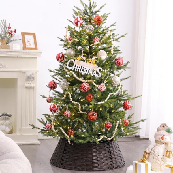 人工ラタンクリスマスツリー首輪クリスマスツリースタンドバスケット底径60センチメートルホリデー手作り...