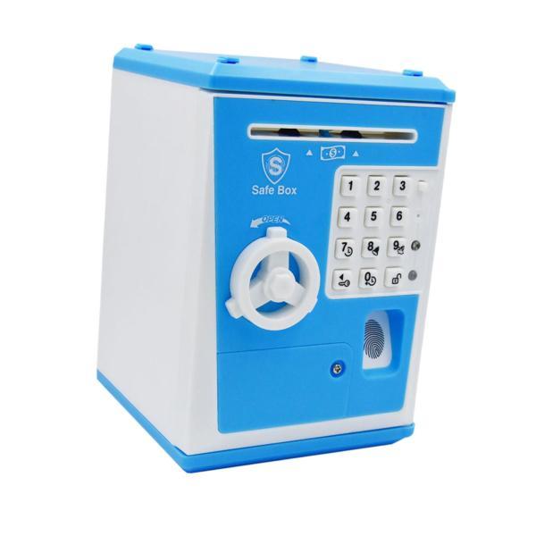 貯金箱 おもちゃ 早期学習 小さな ATM マシン 子供 男の子 女の子用 ブルー