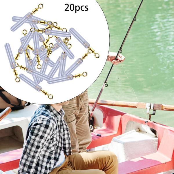 20個 釣り用フロート 釣り用具 回転コネクタ スイベルフロートシート XS