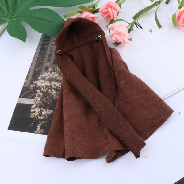 1:12 スケール ファブリック ケープ 帽子付き アクション フィギュア 服 6 インチ コーヒー...