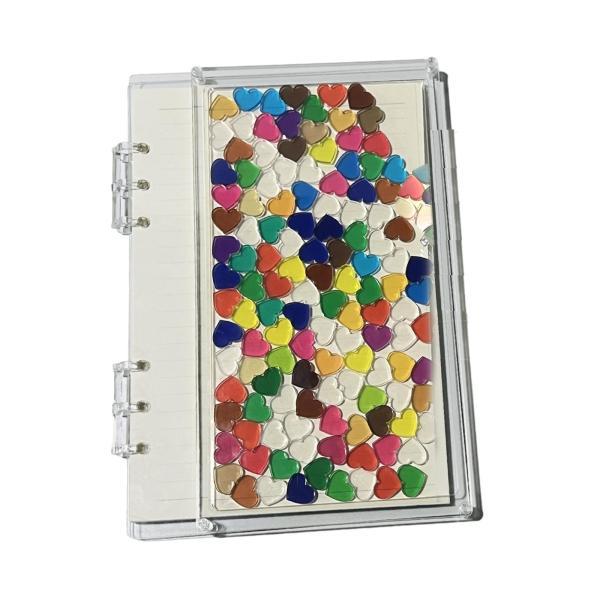 ルーズページダイアリーブック 日記、描画、メモ、A5 ハート型クリエイティブ文具