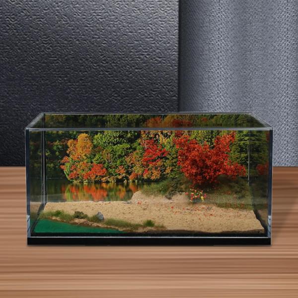 1:64 背景シーン ディスプレイケース付き DIY シミュレーションレイアウト装飾 モデルカーシー...