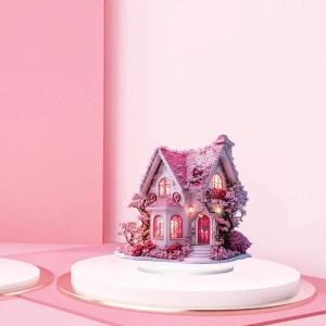 桜の木のコテージデスクトップオーナメント、ホームデコレーション用装飾
