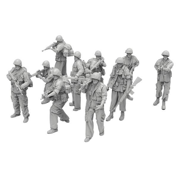 10 個セット 兵士フィギュアモデル ジオラマレイアウト 1/35 プレイセット おもちゃ ミニチュ...