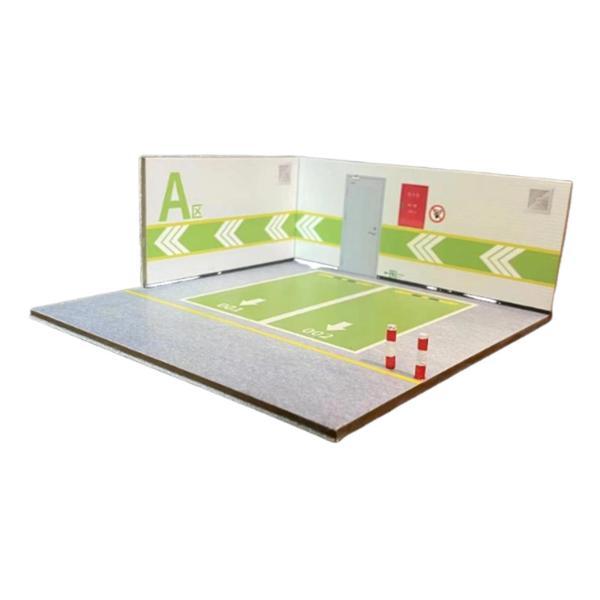 1/64スケール 駐車場シーンディスプレイ 車両シーンおもちゃ ダイキャストカーモデル スタイルD