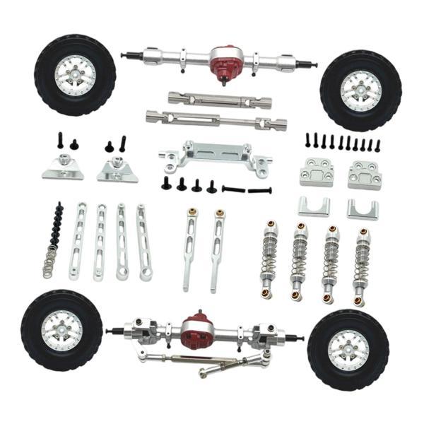 LC79 MN82 MN82S用フロントリアアクスルDIYキット固定具金属交換品シルバー