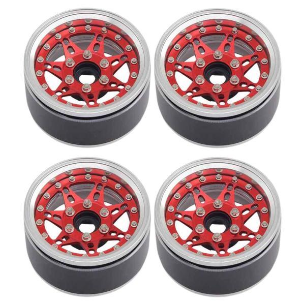4x 1/10 RCクローラー ビードロックホイールリム 1.9インチ RCカーパーツ TF2 D1...