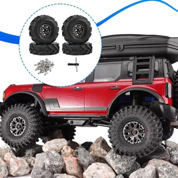 4 個入り ホイールとタイヤは頑丈で取り付簡単で、1/18 -18 SCX24用のプロフェッショナル...