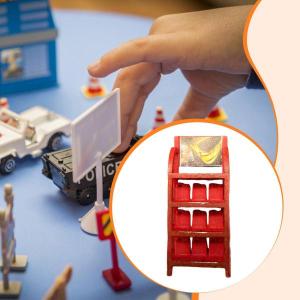1:64 オートオイルラックモデル 樹脂製 自動車修理工場 シーン装飾 電車レイアウト用 赤
