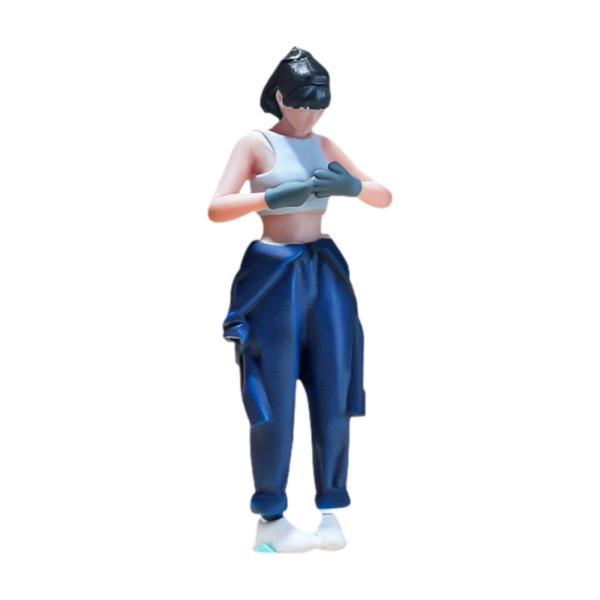 1/64スケール自動車整備士フィギュア、写真撮影用小道具、オフィスデスクトップ装飾、女性用手袋付き、...
