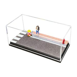 1/64 ストリートディスプレイケース風景防水滑り止めミニチュアフィギュアおもちゃ車ガレージ収納ケースDIYオフィスデスクトップ用