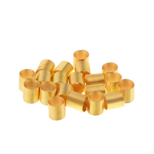 20ピース/個のドレッドヘアビーズ、メタルヘアカフスヘアブレードデコレーションデコレーション、ゴール...