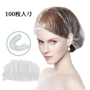 100x使い捨てのクリアOneoffシャワーキャップ防水ヘアーサロン風呂帽子旅行