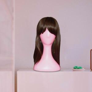 マネキンヘッドディスプレイ耐久性ウィッグヘッドディスプレイディスプレイヘア帽子ヘアピースピンク｜stk-shop