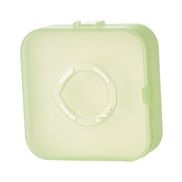 メイクアップパウダーパフホルダーケース ポータブルメイクアップスポンジホルダー 女の子 女性用 グリ...