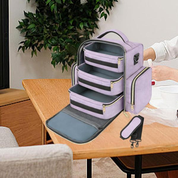 ネイルポリッシュオーガナイザー 取り外し可能なショルダーストラップ付き ポータブル大型キャリングケー...