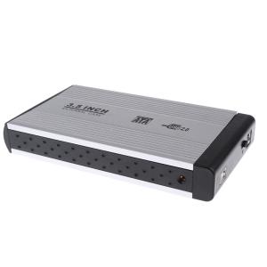 3.5 インチ　IDE SATA → USB2.0　アダプタ　エンクロージャ　ケース　全2色 - シルバーグレイ