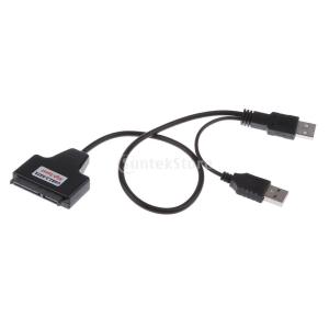 Fenteer USB2.0-SATA 22ピンケーブル ABS  USB電源ケーブル アクセサリー 部品｜stk-shop