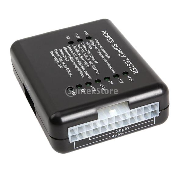 電源テスター PC コンピュータ 電源 テスターチェッカー  LED 20/24ピン  HDD SA...