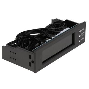 5.25インチ3ファンスピードコントローラーPCコンピューター冷却ファン（LCDディスプレイ付き）-1パック｜stk-shop