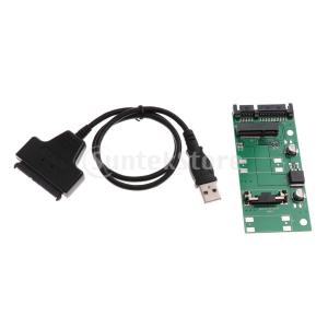 F Fityle USB→mSATA アダプター mSATA→ SATA 2.5インチ アダプタカードケーブル 部品備品