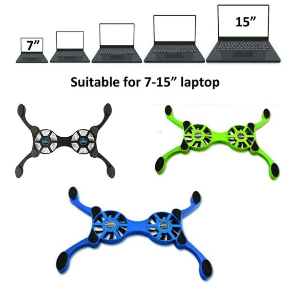 軽量 冷却ファン USBユニバーサル 2ファン サイレントラジエーター 実用的