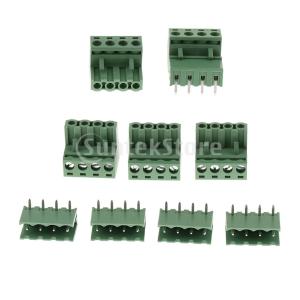 F Fityle 5点セット 4ピン 直角 プラグイン ターミナルコネクタ 5.08mmピッチ