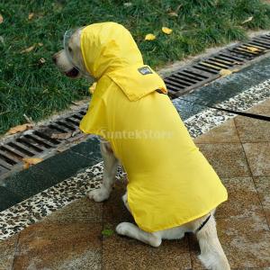 ペット　愛犬用　反射　可愛い　レインコート　プルオーバー　快適　全2色4サイズ　 - イエロー, XL