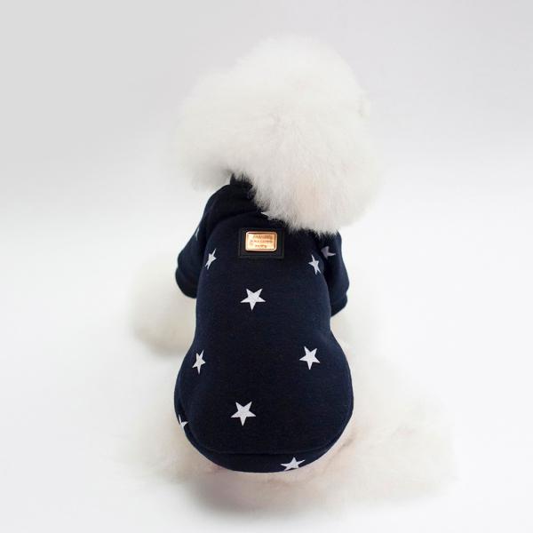 ペット服の犬の猫の子犬のパーカーのコート冬のスウェットウォームダークブルーL