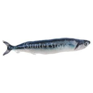 ペット猫遊び魚の形ミントキャットニップ噛むインタラクティブスクラッチおもちゃ40cm