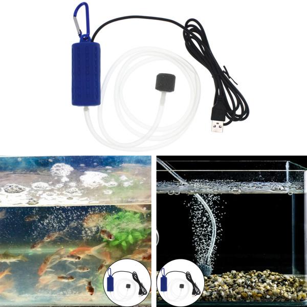 USB水族館酸素ポンプ水槽エアポンプエアレーター超静かで効率的なダークブルー