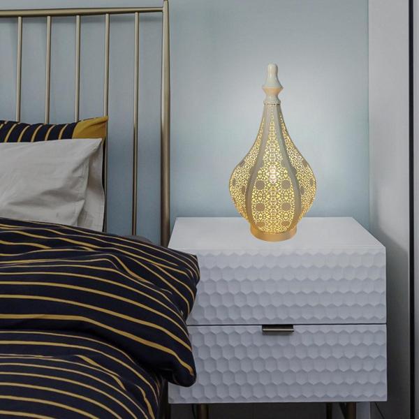 テーブルランプデスクトップライトモロッコスタイルランタン16x16x33cmRounfDot