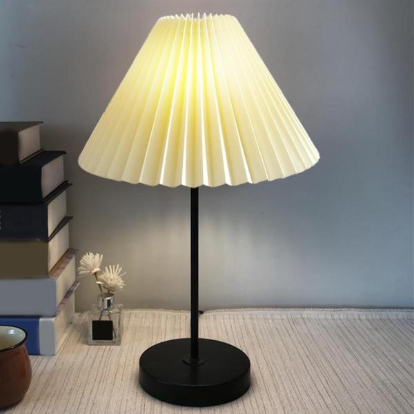デスクランプシェード防塵ファッションクリエイティブプリーツランプシェードカフェホームイエロー