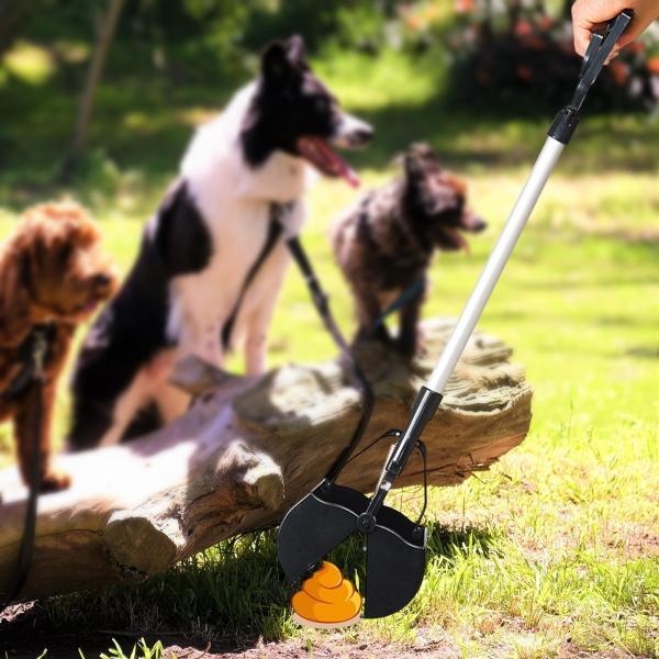 scooper  ロングハンドル付き 大型犬用 くずつかみ器 ジョークランプ