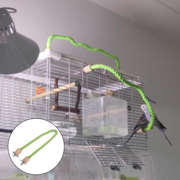 鳥 ロープ とまり木 オウム トレーニング エクササイズ インコ Conures オカメインコ 80...
