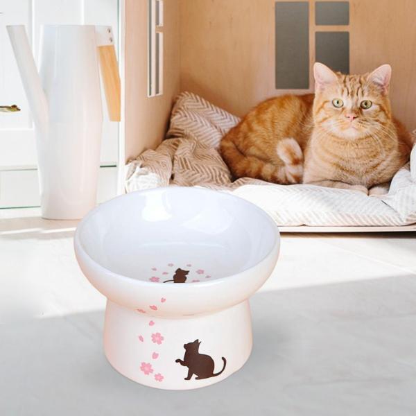 ペットフィーダー 給水器 セラミック ノンスリップ スナックボウル 食品容器 子猫用 猫ボウル , ...