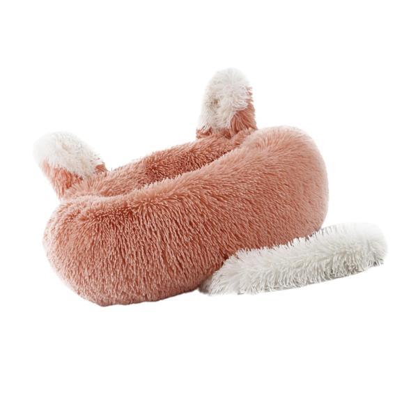 ぬいぐるみ猫ウォームハウスノンスリップボトムペットブランケットベッド子犬屋内猫用ライトオレンジ80c...