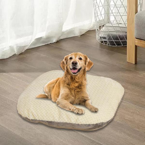 犬用クレートベッドクッション 快適で暖かいペット小屋のベッド 犬用 子犬用 ウサギ用 M