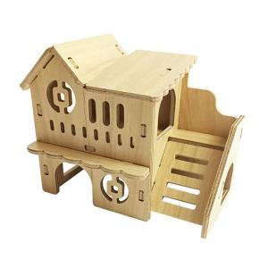 木製小動物の隠れ家小屋遊びのおもちゃハムスターハウスハムスター小型ペット用スタイルB｜stk-shop