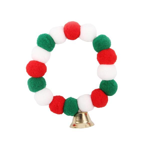 伸縮性のある猫の首輪かわいいクリスマスペットの首輪パーティーの記念品アウトドアスポーツ L