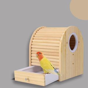 鳥の飼育箱木製巣箱サイドオープン頑丈なケージア...の詳細画像3