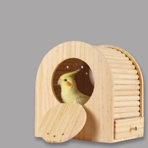 鳥の飼育箱木製巣箱サイドオープン頑丈なケージア...の詳細画像4