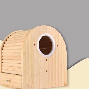 鳥の飼育箱木製巣箱サイドオープン頑丈なケージア...の詳細画像5